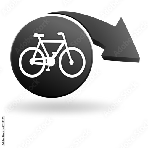 piste cyclable sur symbole noir