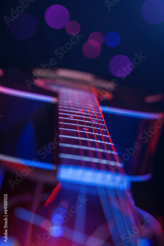 Canvas Print guitar in the spotlight