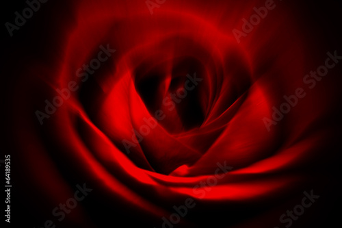 Abstract Red Rose with Light Shines