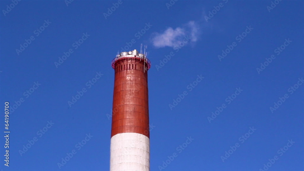 A closer look of the tower from a nuclear plant A closer look of the tower from a nuclear plant