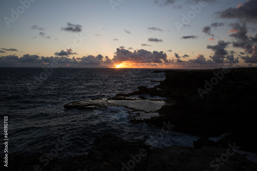 View of the sunrise over the ocean from Cape