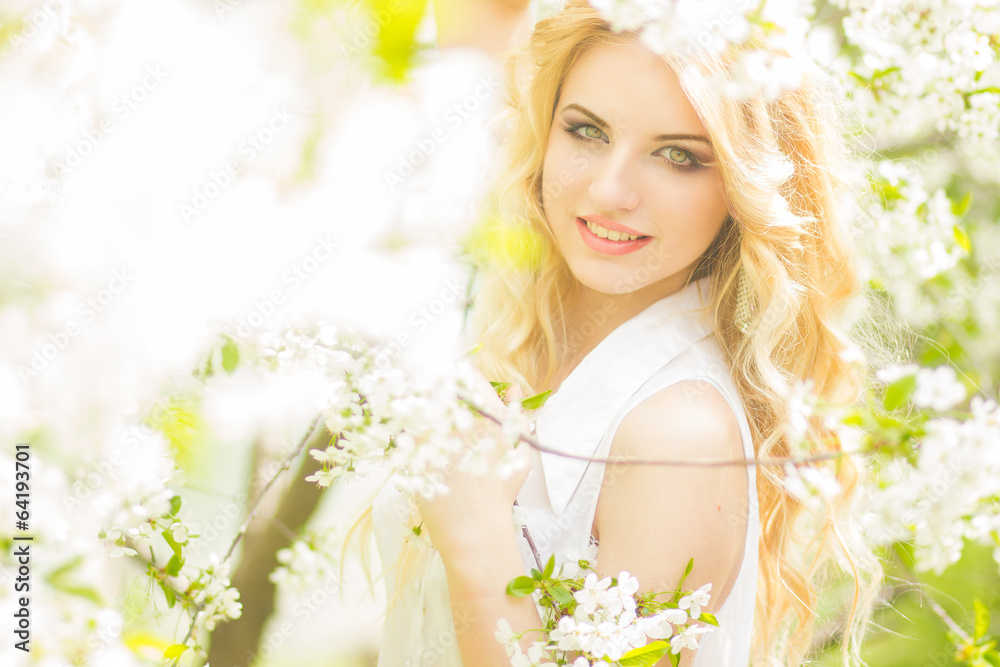 Spring portrait of a beautiful young blonde Spring portrait of a beautiful young blonde