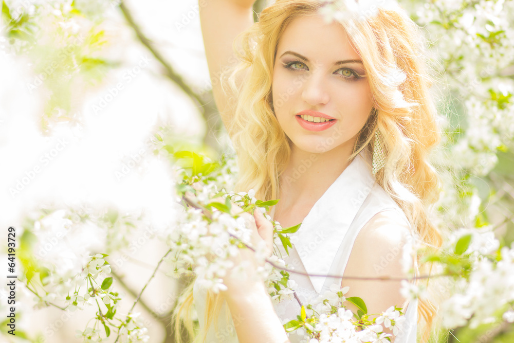 Spring portrait of a beautiful young blonde Spring portrait of a beautiful young blonde