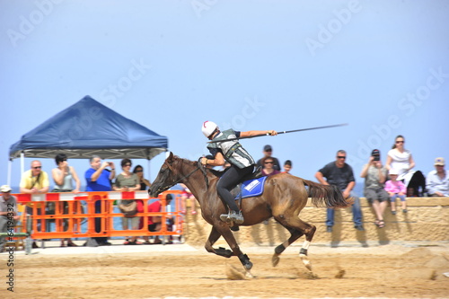 Horse racing show in the ancient Roman style in Caesarea