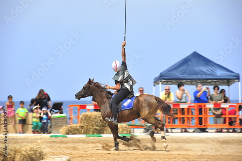 Horse racing show in the ancient Roman style in Caesarea