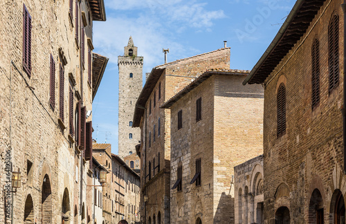 towers of old town San Giminiano  Tuscany  Italy