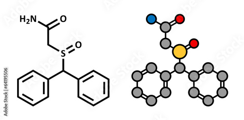 Modafinil wakefulness promoting drug. Used to treat narcolepsy.