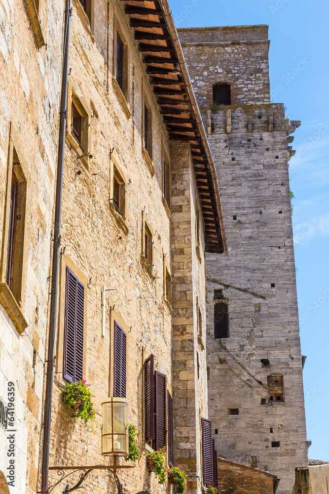 towers of old town San Giminiano, Tuscany, Italy