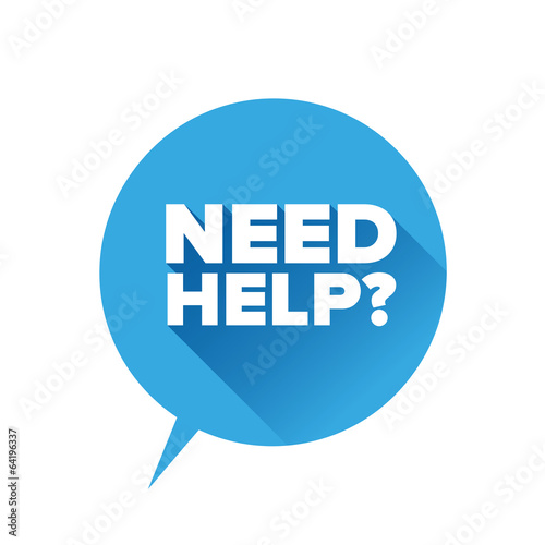 Need help? Flat design vector