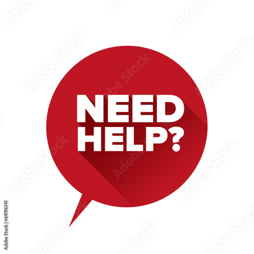 Need help? Flat design vector