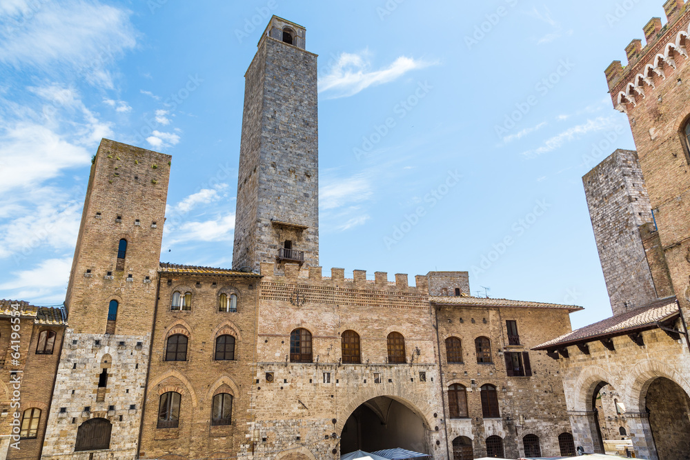 towers of old town San Giminiano, Tuscany, Italy
