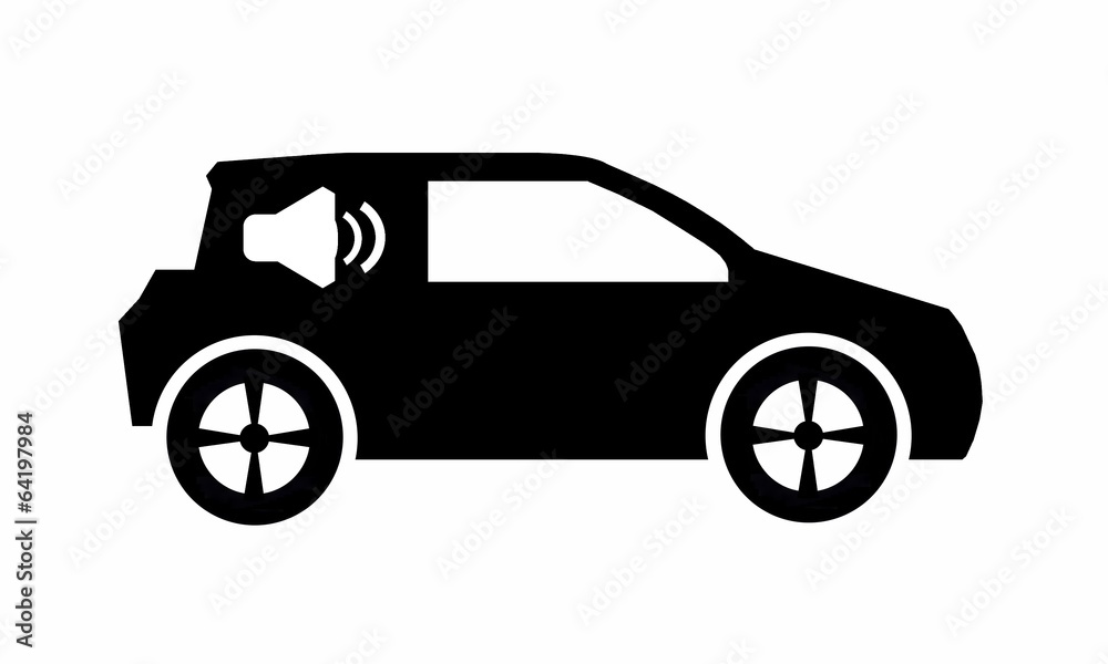 Enceinte audio dans une voiture