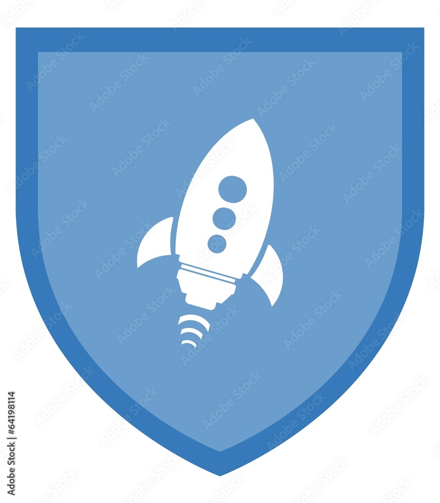 Fusée spatiale dans un blason Fusée spatiale dans un blason