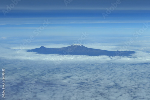 Flying over the Kilimandjaro