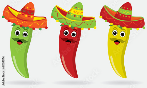 Mexican Jalapenos in sombreros!