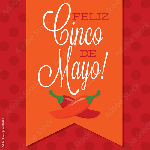 Retro style Cinco de Mayo  Happy 5th of May  card in vector form