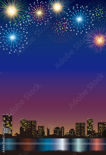夜景　花火