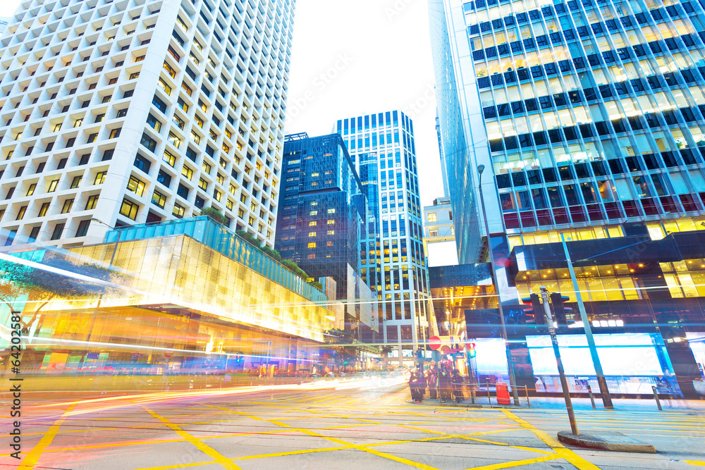 Obraz premium traffic in modern city
