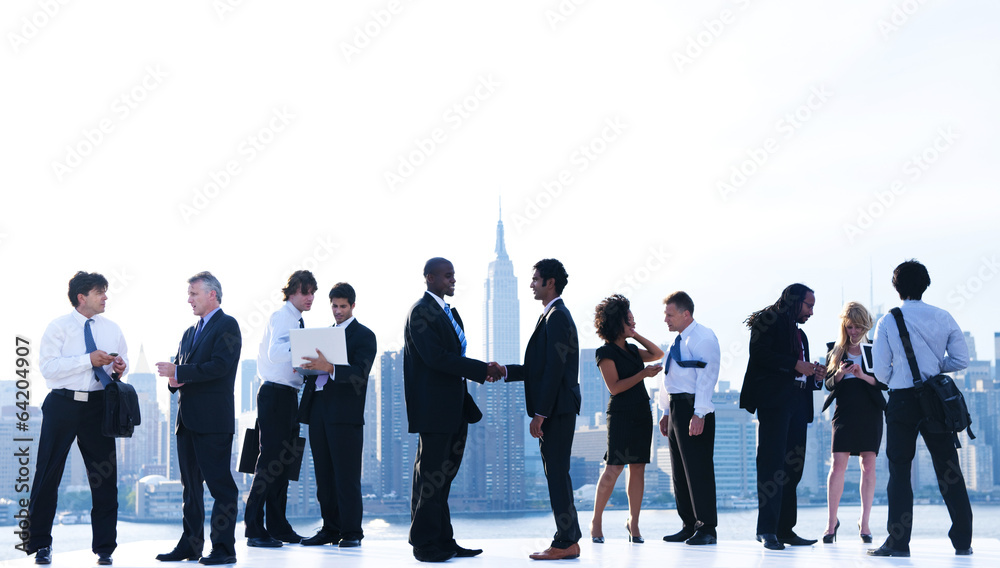 Obraz premium Outdoor Business Meeting in New York City