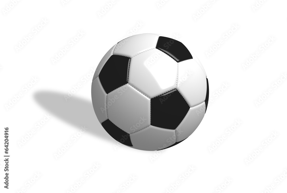 Fototapeta premium 3D Football in white background