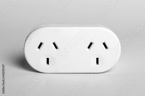 Australian style double power adapter