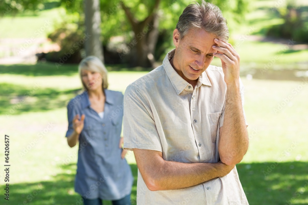 Couple facing with relationship difficulties Couple facing with relationship difficulties