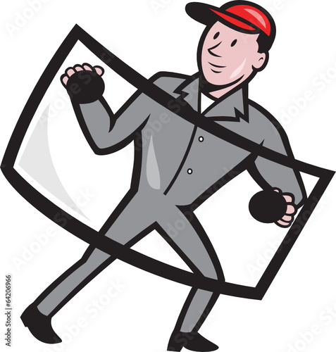 Automotive Glass Installer Front Isolated