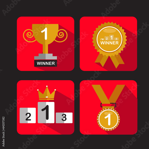 icon flat winner