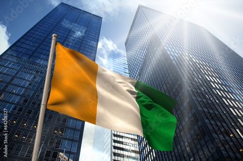 Tablou pe pânză Composite image of ivory coast national flag