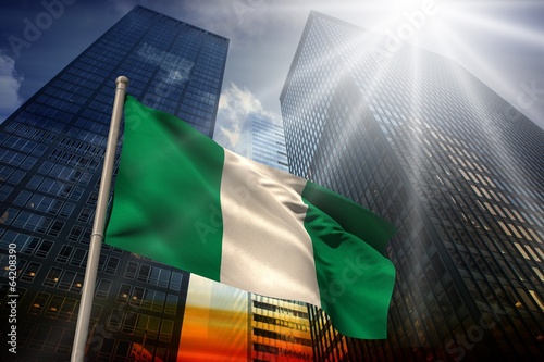 Composite image of nigeria national flag photo