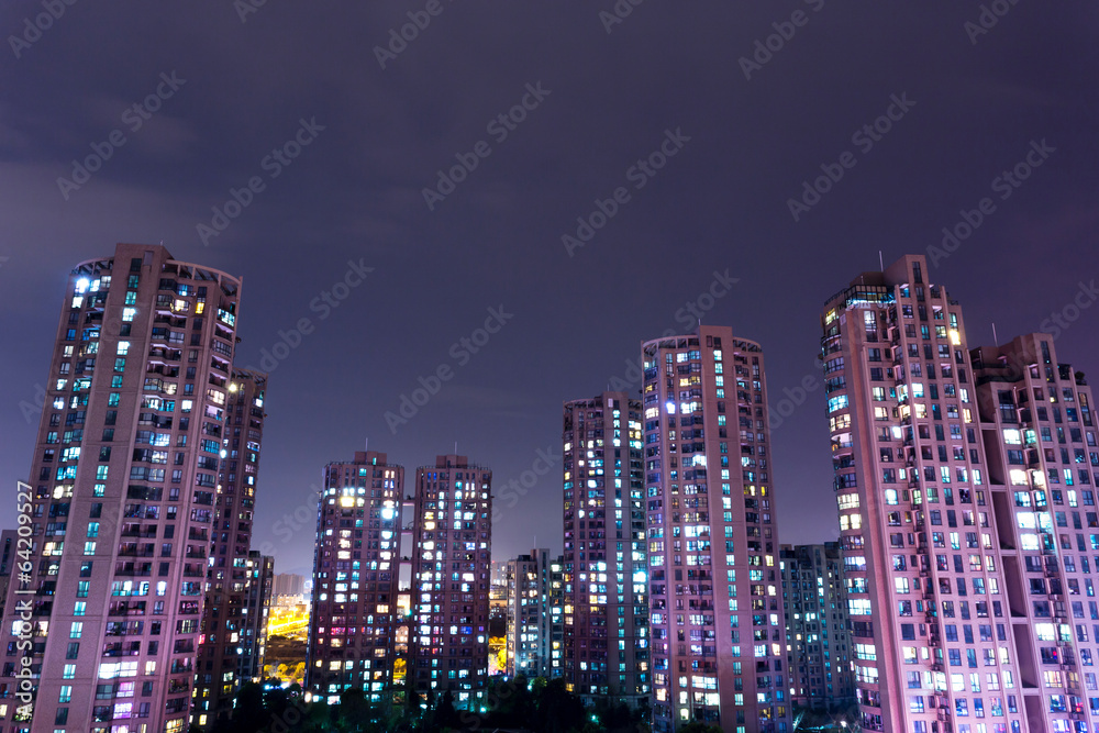 modern city at night