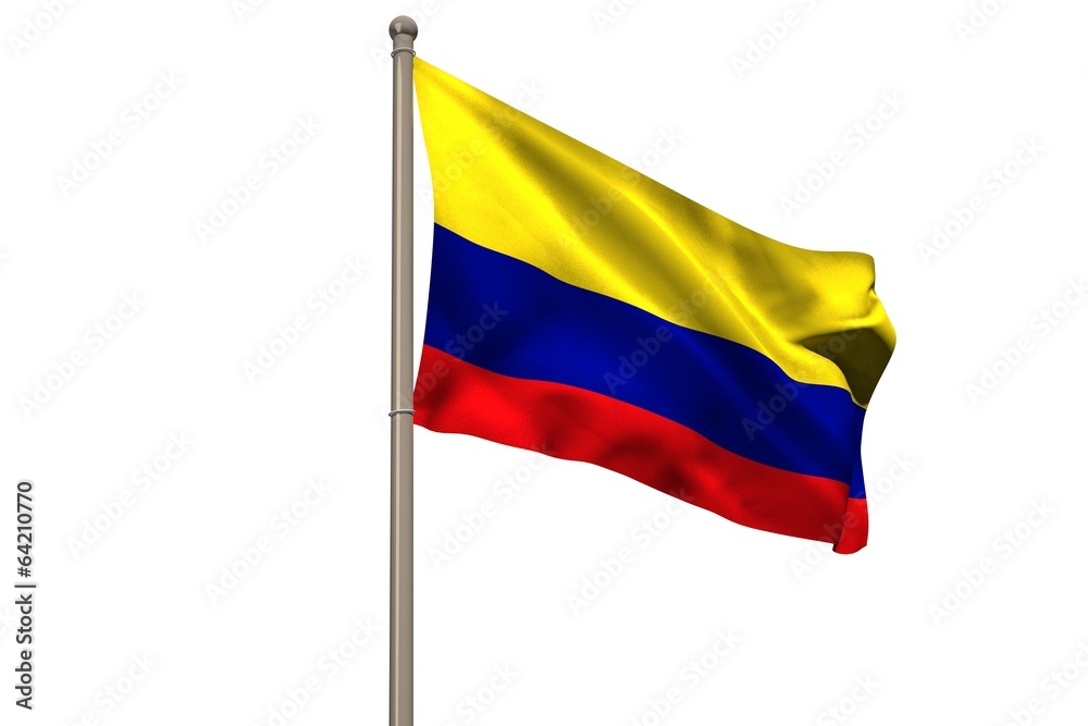 Digitally generated colombia national flag Digitally generated colombia national flag