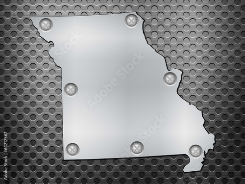 Missouri metal map