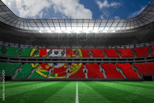 Composite image of digitally generated portugese national flag