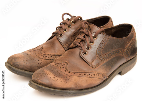 Old brown shoes
