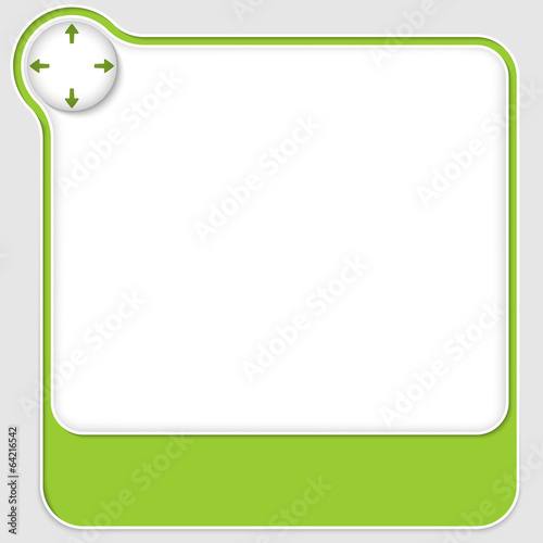two vector boxes for any text with arrows