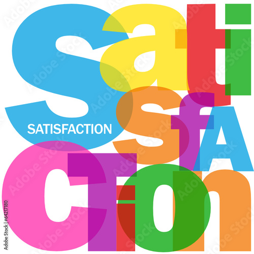Mosaïque de Lettres "SATISFACTION" (qualité service avis client)