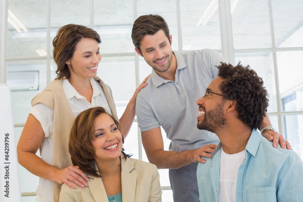 Business people having a conversation in office Business people having a conversation in office