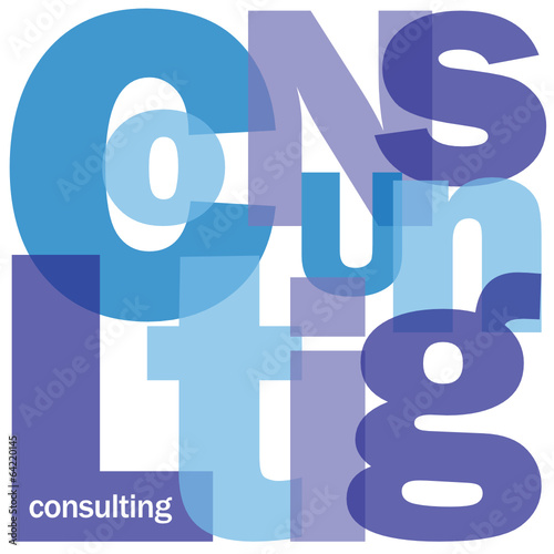"CONSULTING" Letter Collage (business strategy ideas creativity)