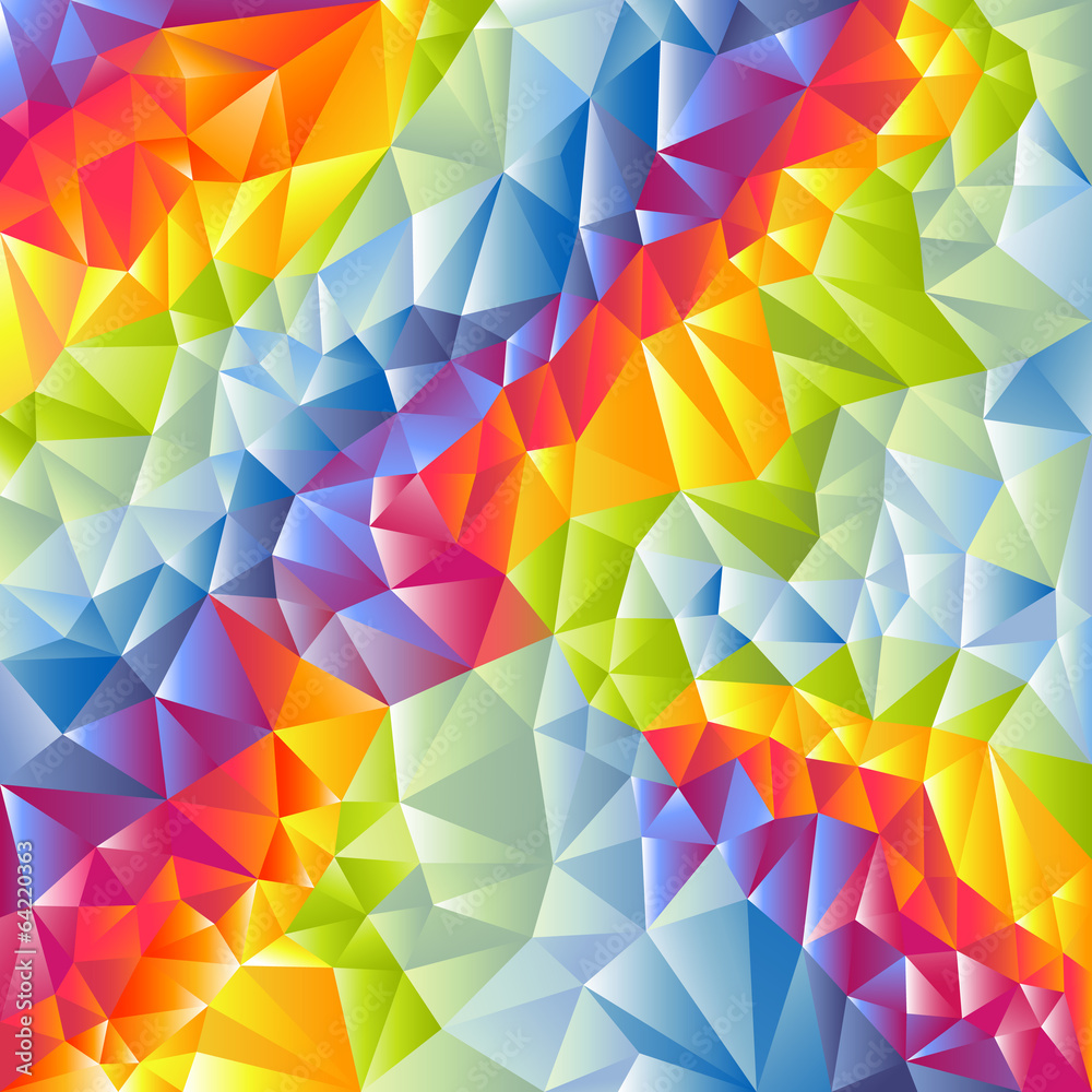 Abstract multicolored vector triangles background