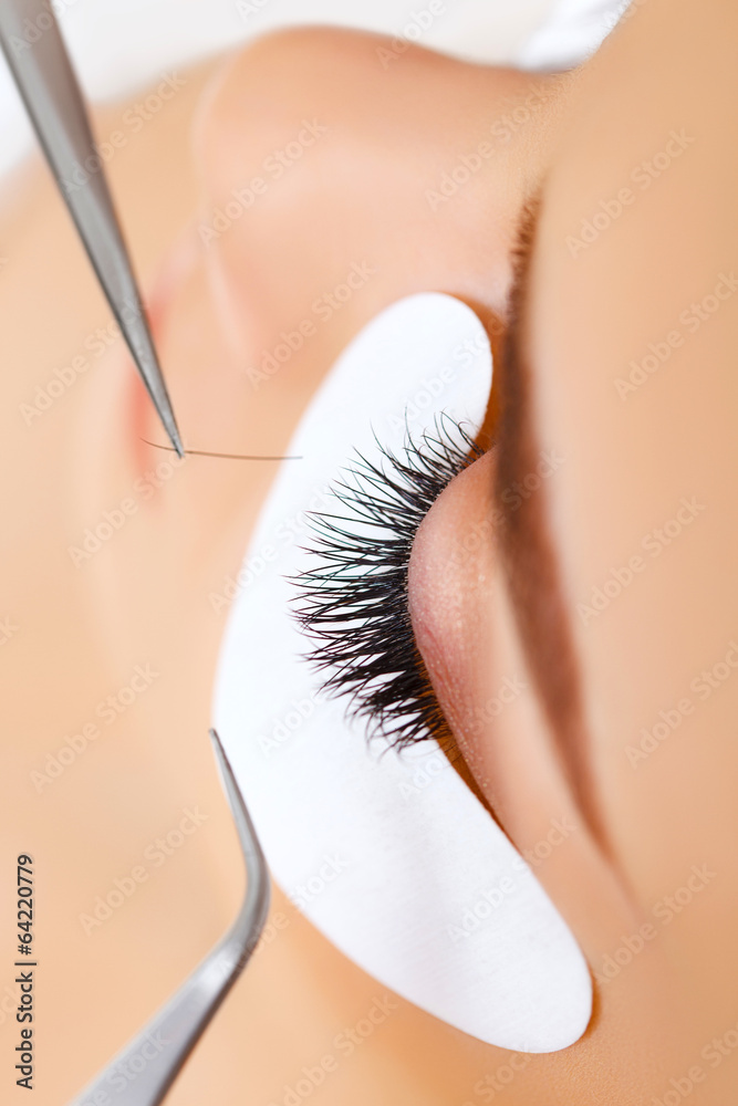 Obraz premium Woman Eye with Long Eyelashes. Eyelash Extension