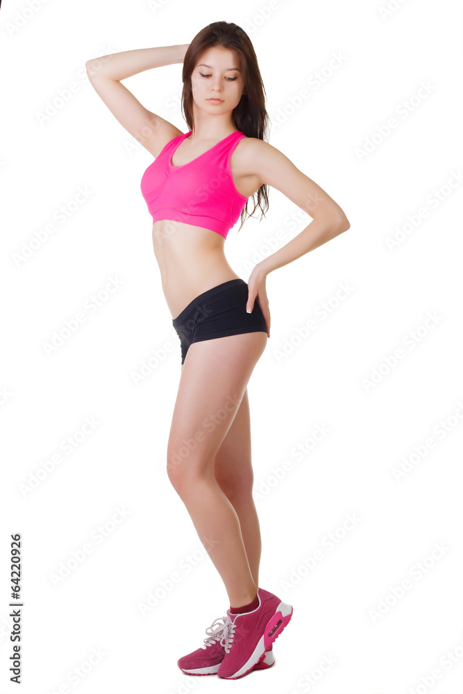 portrait of a young beautiful sporty woman portrait of a young beautiful sporty woman