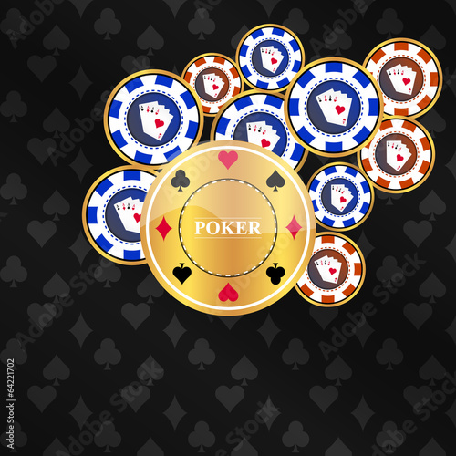 Poker background with gaming elements