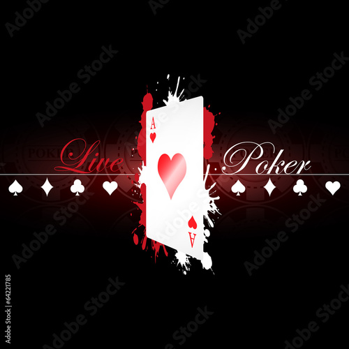 Live Poker background with playing card