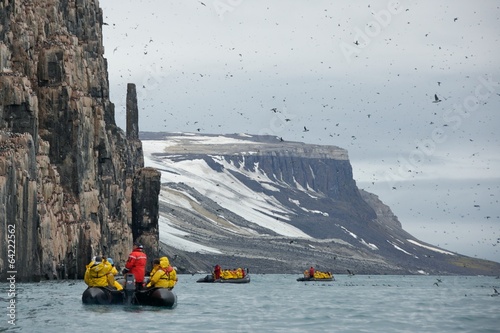 Sightseeing in Alkefjellet, Svalbard photo