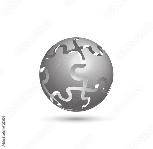 glossy sphere from puzzles