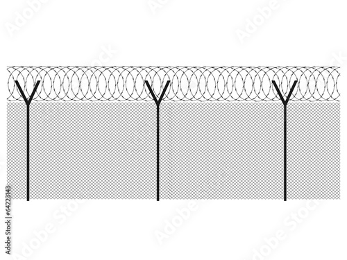 Modern fence on a white background vector