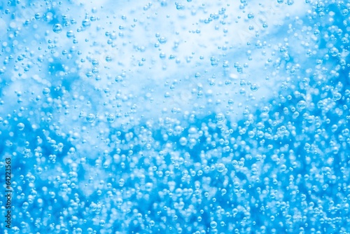 Blue water background with bubbles