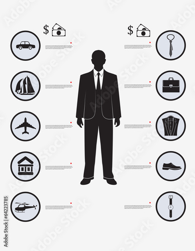 infographic financial solvency businessman