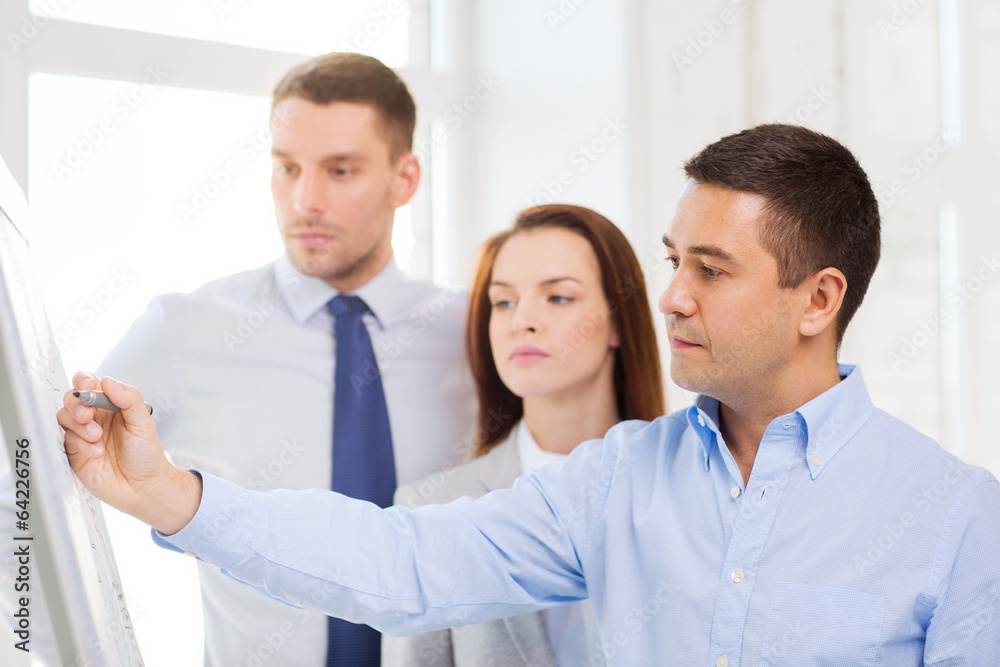 business team discussing something in office business team discussing something in office